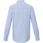 Cuprite long sleeve men's organic shirt – Light blue back view