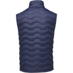 Epidote men's GRS recycled insulated down bodywarmer – Navy back view