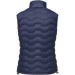 Epidote women's GRS recycled insulated down bodywarmer – Navy back view