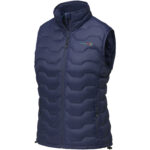 Epidote women's GRS recycled insulated down bodywarmer – Navy with logo