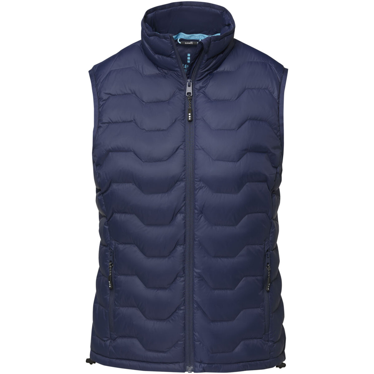Epidote women's GRS recycled insulated down bodywarmer – Navy front view