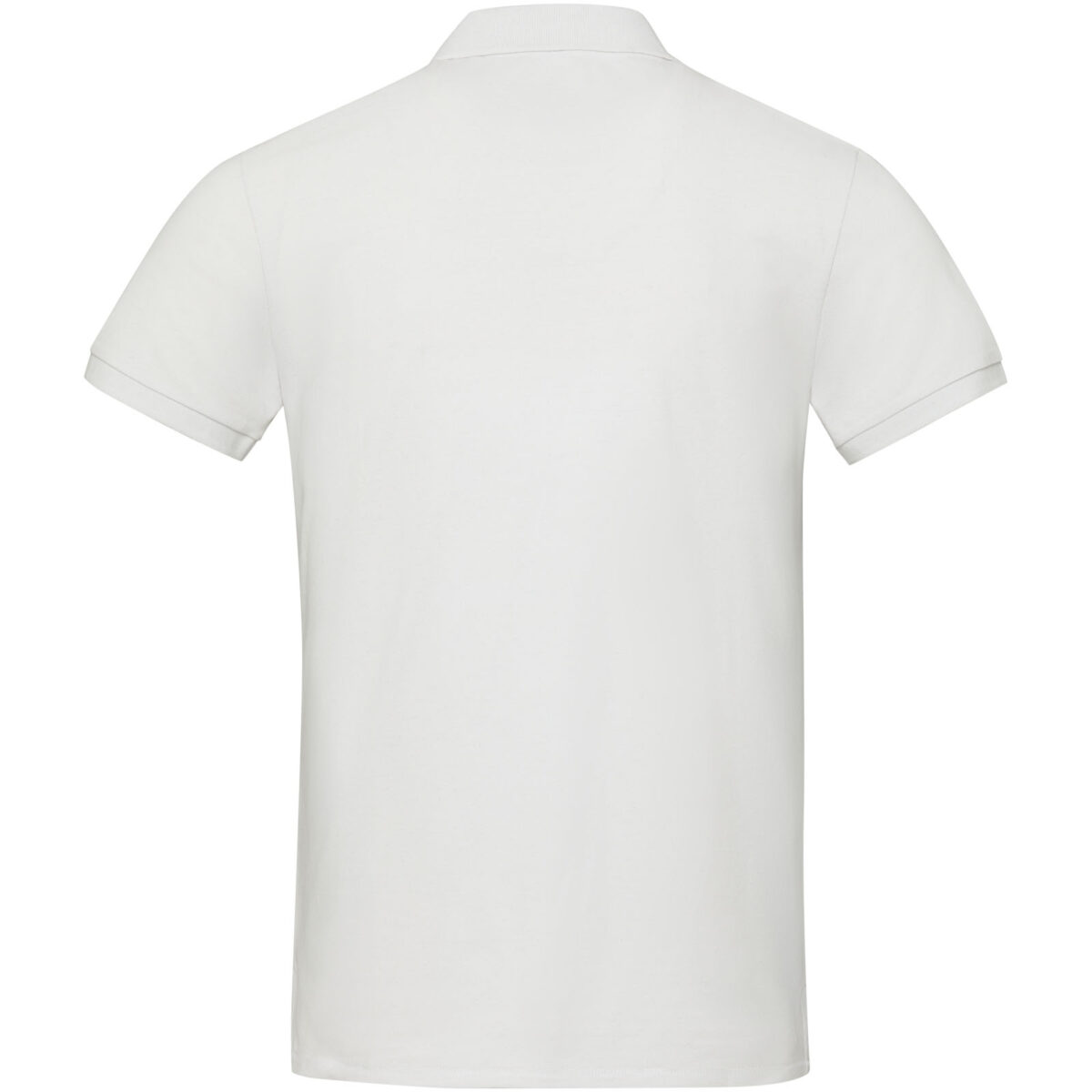 Emerald short sleeve unisex Aware™ recycled polo – White back view