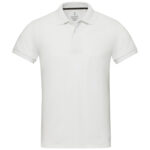 Emerald short sleeve unisex Aware™ recycled polo – White front view