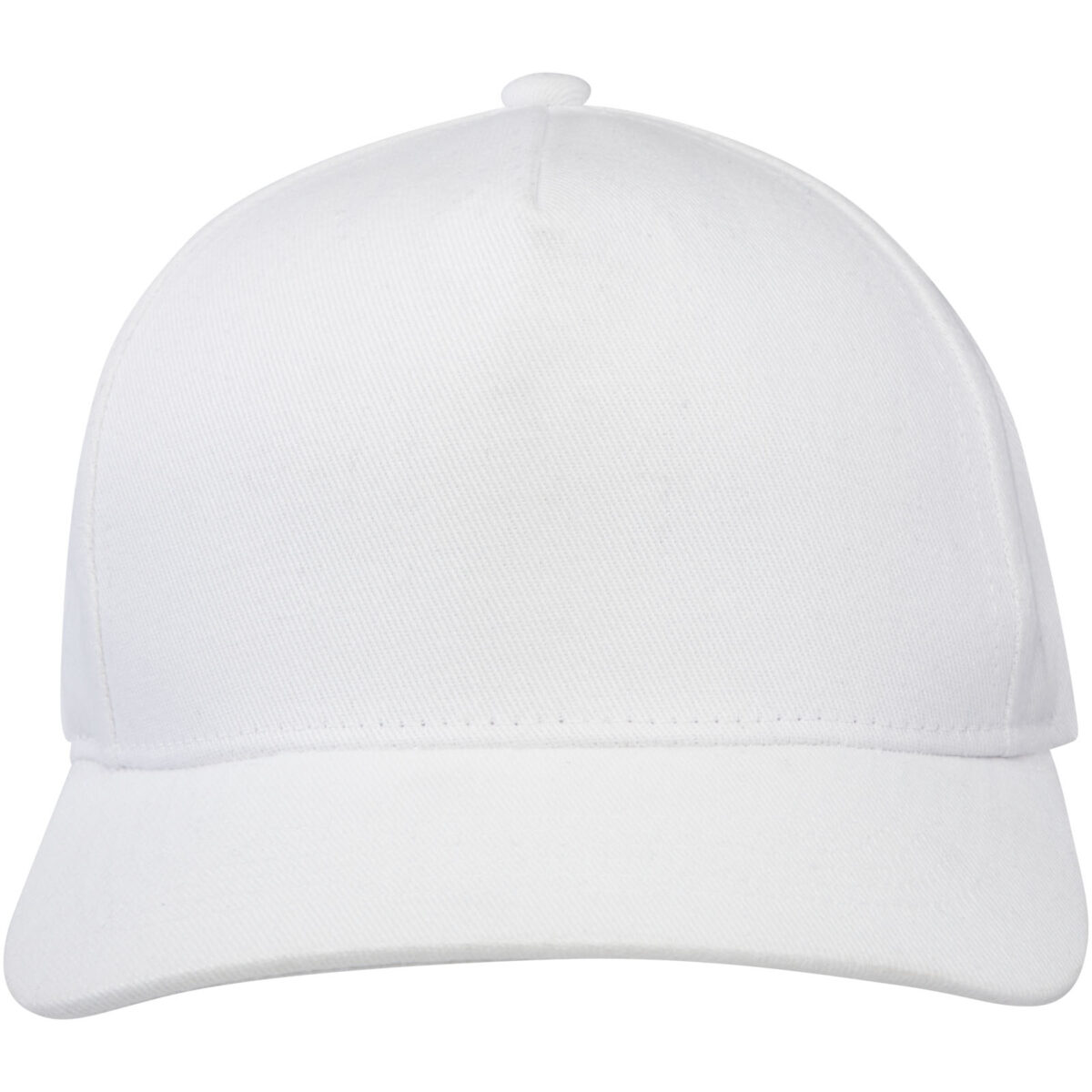 Onyx 5 panel Aware™ recycled cap – White front view
