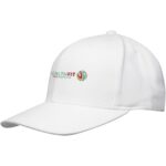 Opal 6 panel Aware™ recycled cap – White with logo