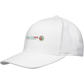 Opal 6 panel Aware™ recycled cap – White with logo