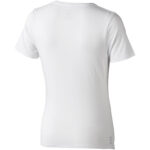 Kawartha short sleeve women's organic v-neck t-shirt – White back view