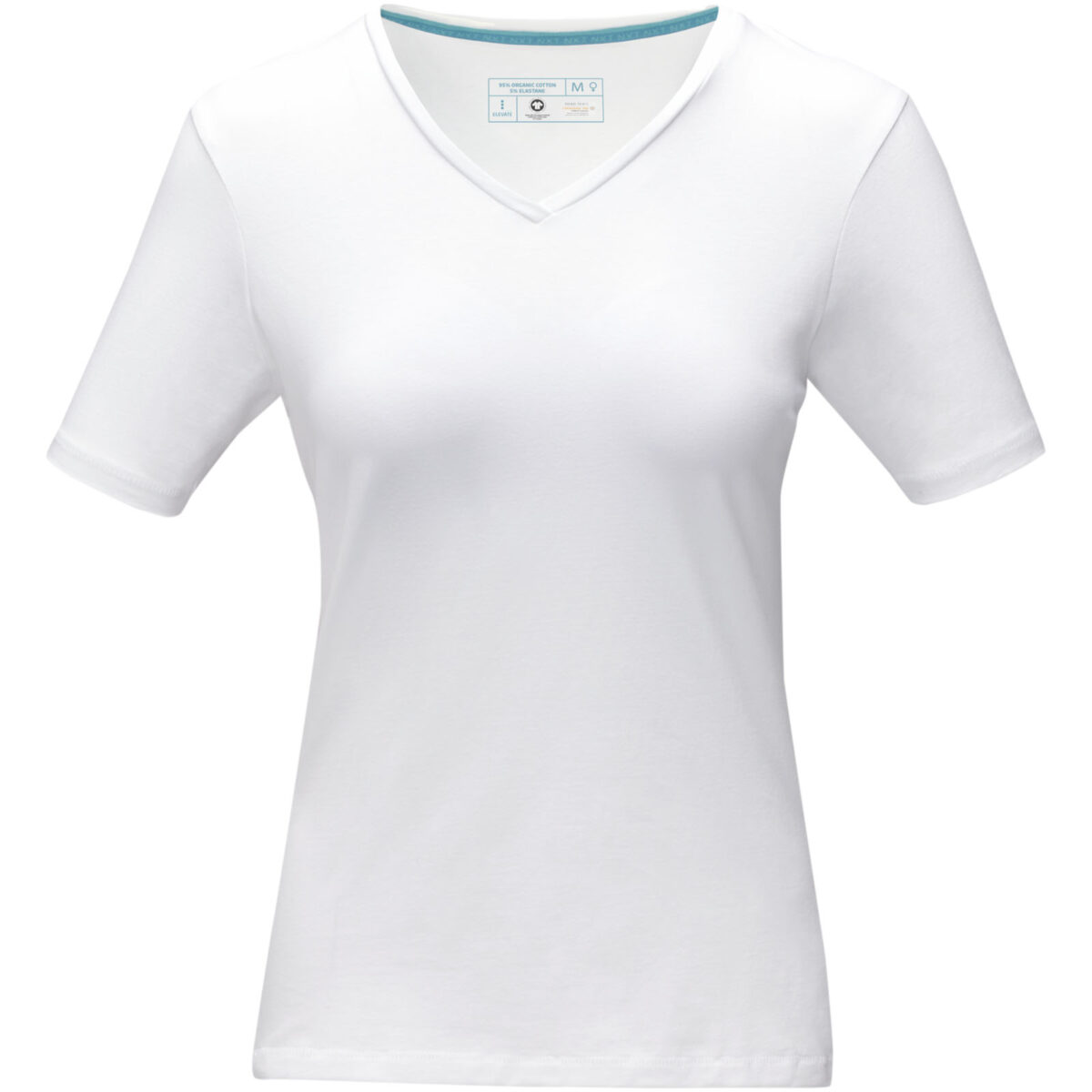 Kawartha short sleeve women's organic v-neck t-shirt – White front view