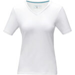 Kawartha short sleeve women's organic v-neck t-shirt – White front view