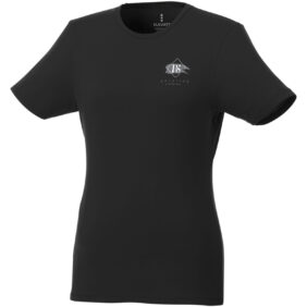 Balfour short sleeve women's organic t-shirt – Solid black with logo