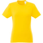 Heros short sleeve women's t-shirt – Yellow front view