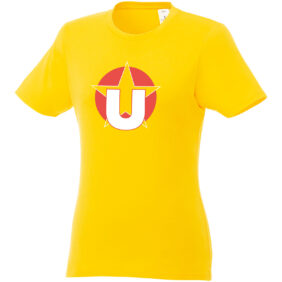 Heros short sleeve women's t-shirt – Yellow with logo