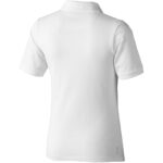 Calgary short sleeve women's polo – White back view