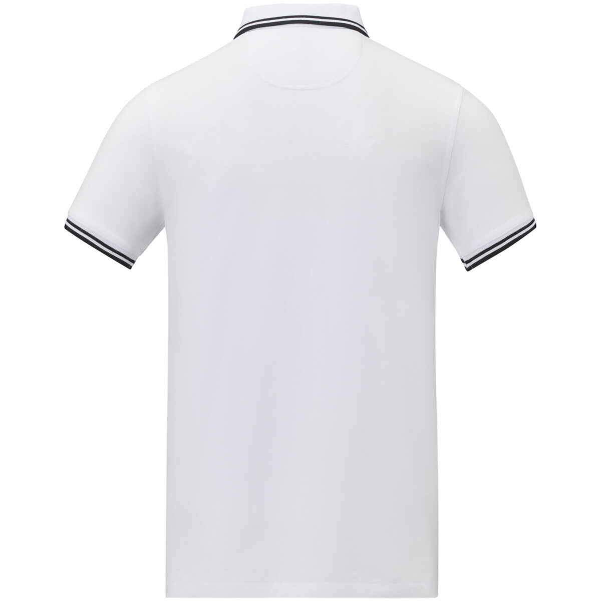 Amarago short sleeve men's tipping polo – White back view