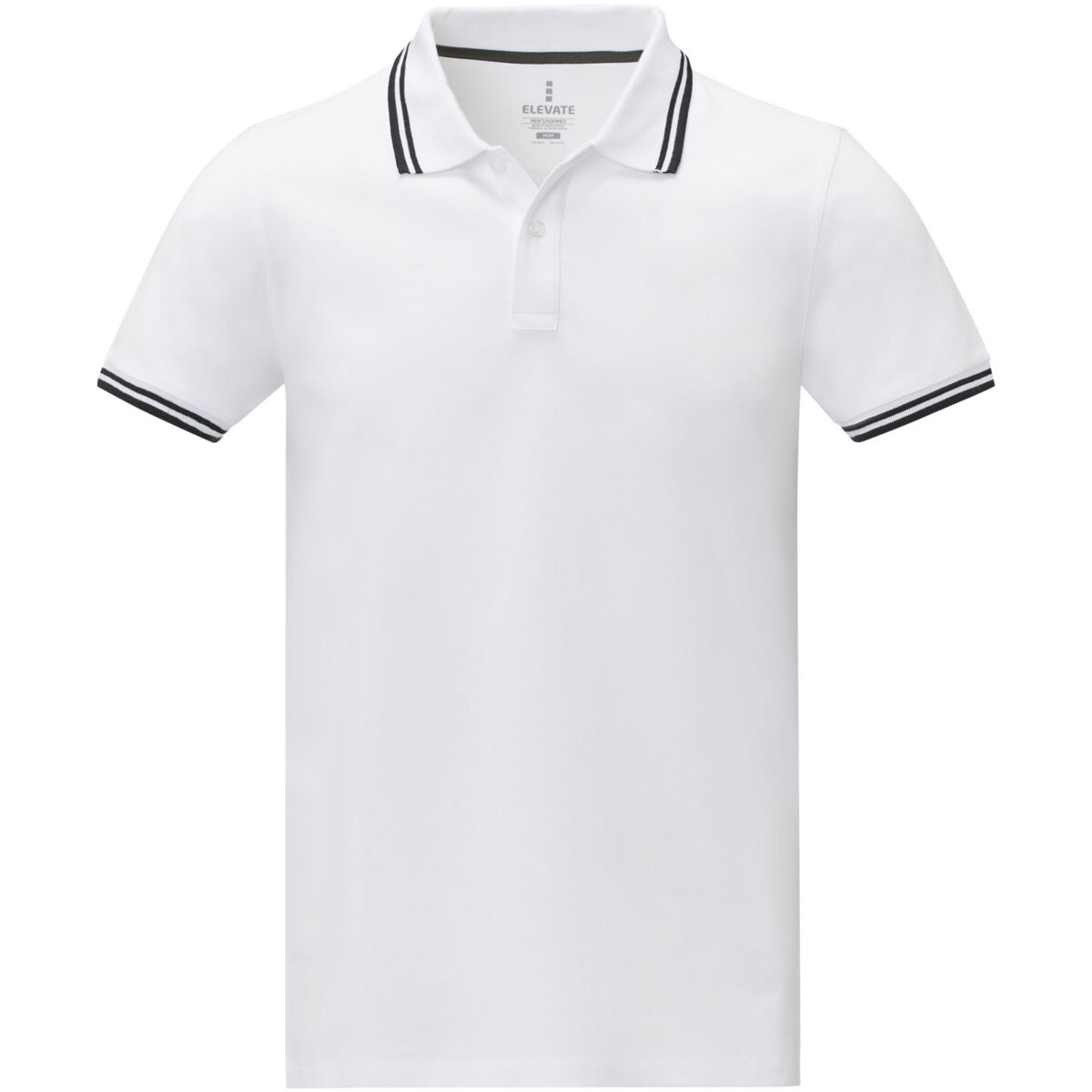 Amarago short sleeve men's tipping polo – White front view