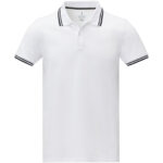 Amarago short sleeve men's tipping polo – White front view