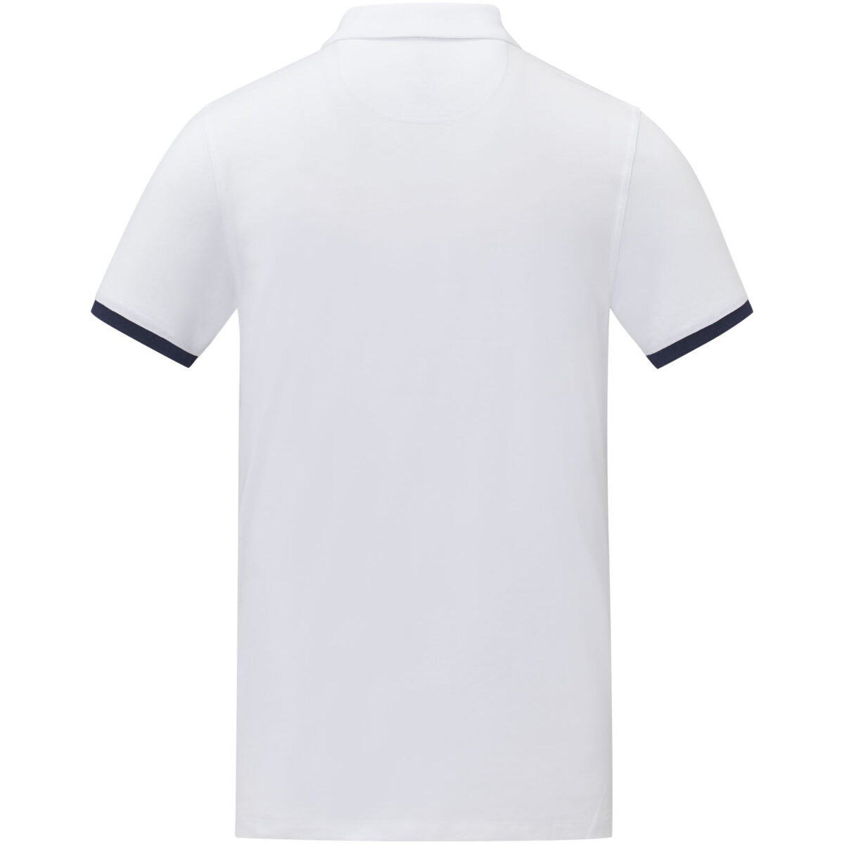 Morgan short sleeve men's duotone polo – White back view