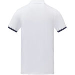 Morgan short sleeve men's duotone polo – White back view
