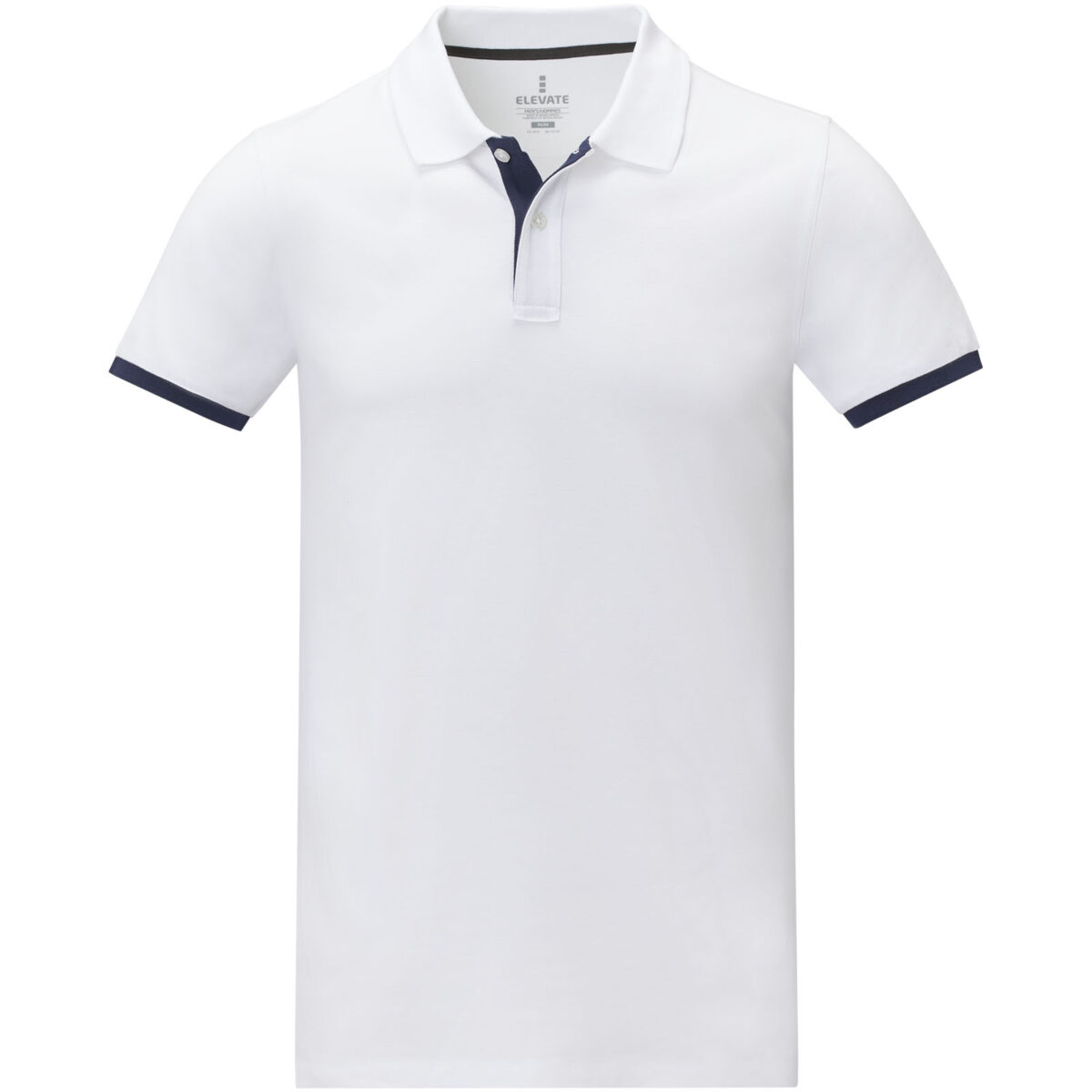 Morgan short sleeve men's duotone polo – White front view