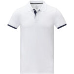 Morgan short sleeve men's duotone polo – White front view