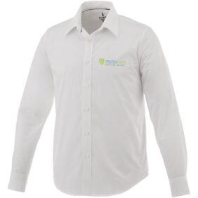 Hamell long sleeve men's shirt – White with logo