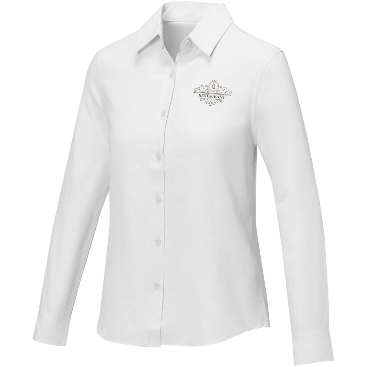 Pollux long sleeve women's shirt – White with logo