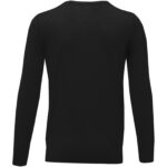 Stanton men's v-neck pullover – Solid black back view