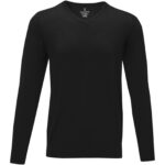 Stanton men's v-neck pullover – Solid black front view