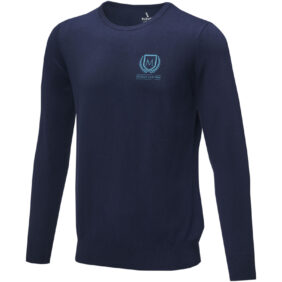 Merrit men's crewneck pullover – Navy with logo