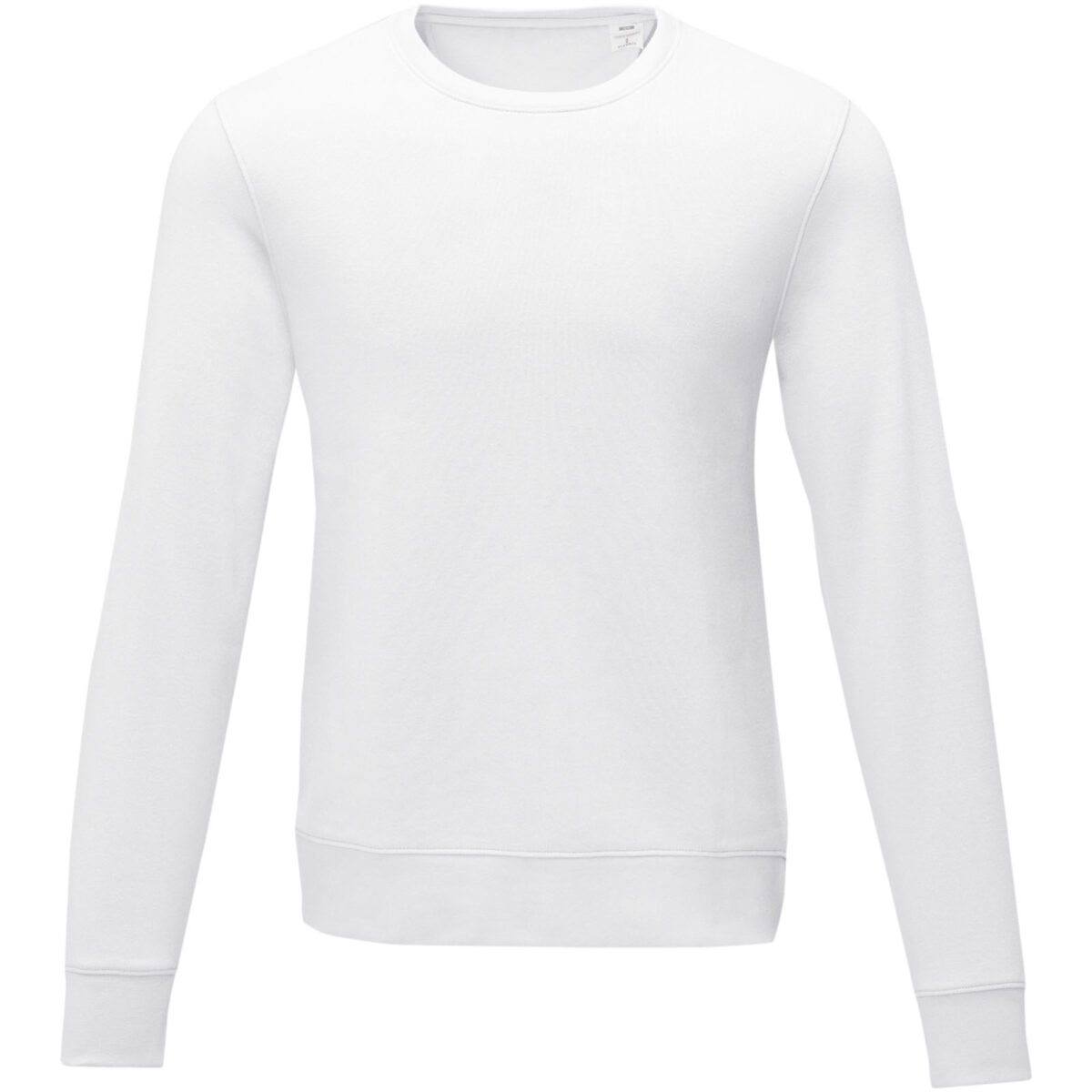Zenon men’s crewneck sweater – White front view