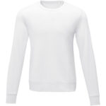 Zenon men’s crewneck sweater – White front view