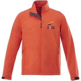 Maxson men's softshell jacket – Orange with logo