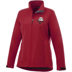 Maxson women's softshell jacket – Red with logo