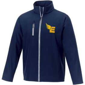 Orion men's softshell jacket – Navy with logo