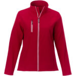 Orion women's softshell jacket – Red front view