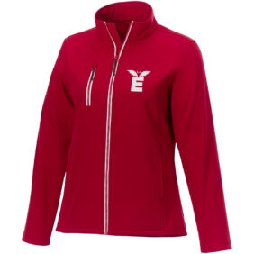 Orion women's softshell jacket – Red with logo