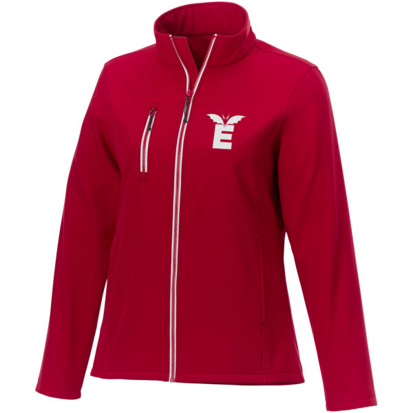 Orion women's softshell jacket – Red with logo