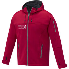 Match men's softshell jacket – Red with logo
