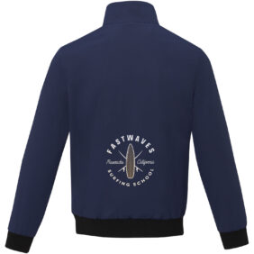 Keefe unisex lightweight bomber jacket – Navy with logo