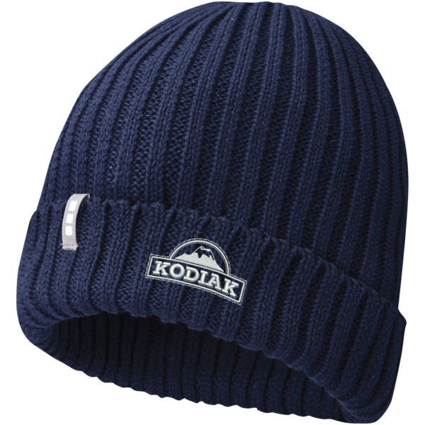 Ives organic beanie – Navy with logo