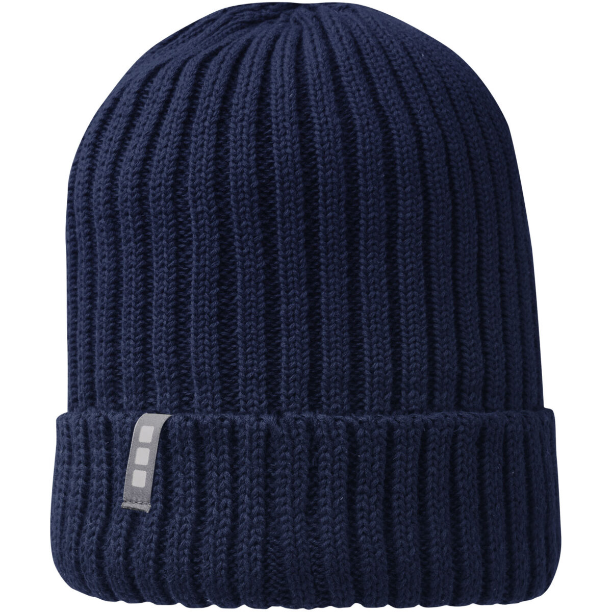 Ives organic beanie – Navy front view