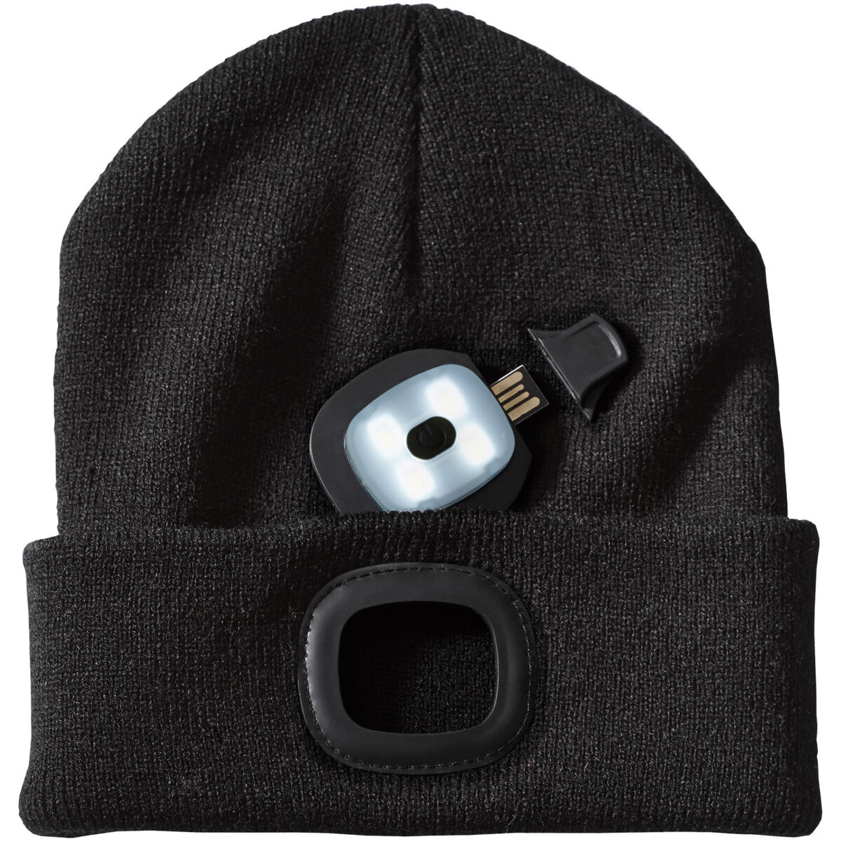 Mighty LED knit beanie – Solid black extra view