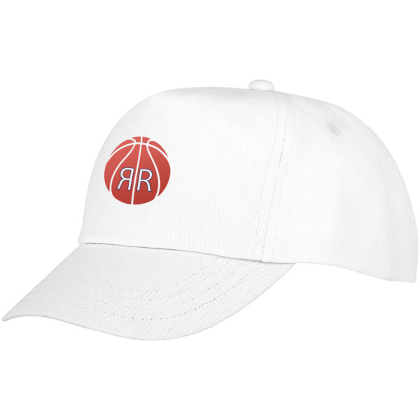 Feniks kids 5 panel cap – White with logo