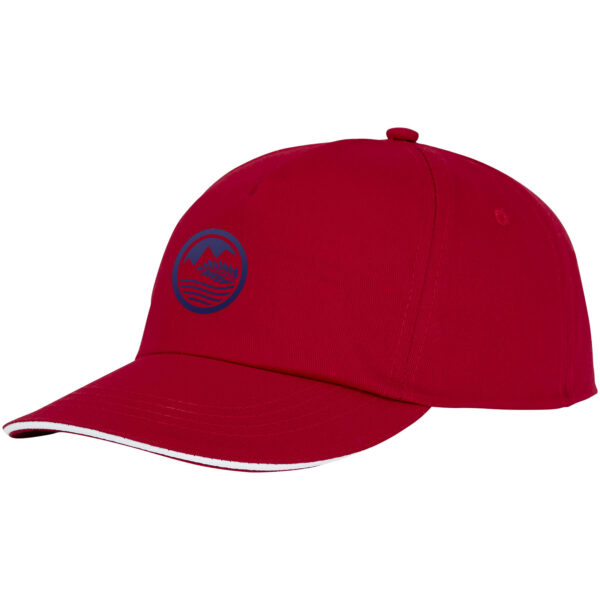 Styx 5 panel sandwich cap – Red with logo
