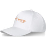 Doyle 5 panel cap – White with logo