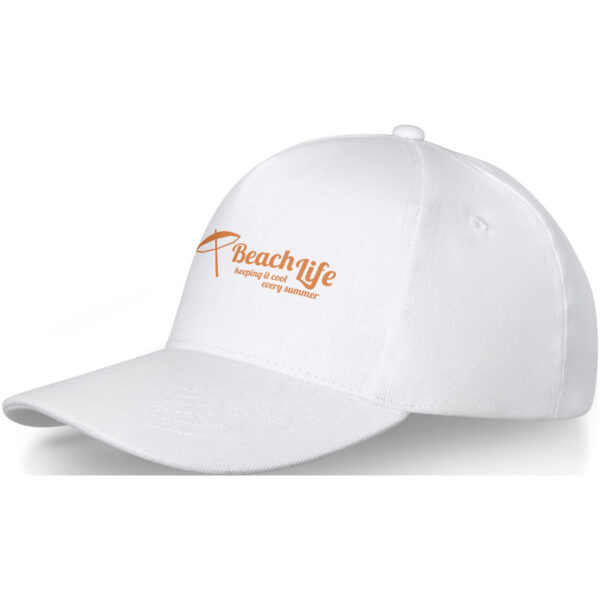 Doyle 5 panel cap – White with logo