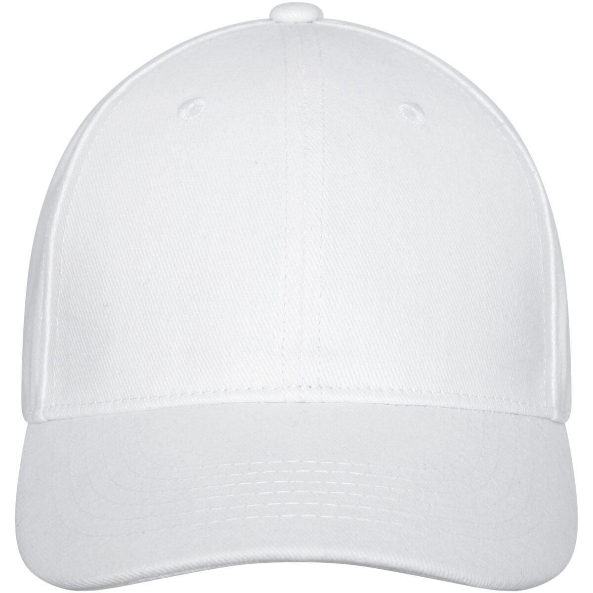 Davis 6 panel cap – White front view