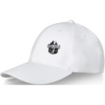 Davis 6 panel cap – White with logo