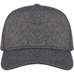 Manu 5 panel stretch cap – Charcoal front view