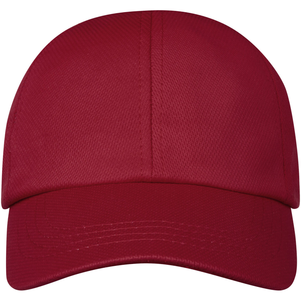 Cerus 6 panel cool fit cap – Red front view